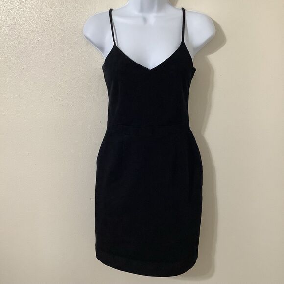 Joie Black Slinky Dainty Stappy Romantic Minimalist Sweetheart Slip Dress Small - Picture 1 of 9